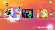 Rockabye on the Just Dance 2018 menu (7th-gen)