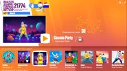Cosmic Party on the Just Dance Now menu (2017 update, computer)
