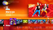 Whatislovemu jd2017 menu.png (1.1 MB) Mashup on the Just Dance 2017 menu