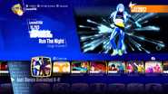 Run The Night on the Just Dance 2018 menu