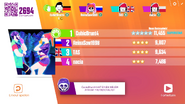 Just Dance Now scoring screen (2017 update)