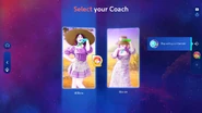 Tela de seleção de dançarino no Just Dance 2024 Edition