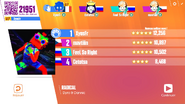 Just Dance Now scoring screen (2017 update)