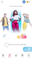 Just Dance Now coach selection screen (phone)