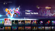 Pound The Alarm on the Just Dance 2016 menu