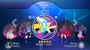 TiK ToK on the Just Dance: Greatest Hits menu (Wii)