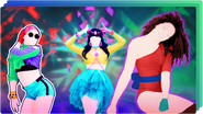 The coach on the icon for the Just Dance Now playlist "Dance Essentials!"