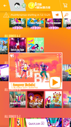 Hangover (BaBaBa) on the Just Dance Now menu (2017 update, phone)
