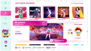 Mr. Saxobeat on the Just Dance 2020 menu