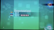 Just Dance 2020 scoring screen (Wii)