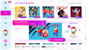 Turn Up the Love (Sumo Version) on the Just Dance 2019 menu