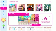À la Folie no menu do Just Dance 2022