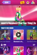 Movement is Happiness (Find Your Thing) on the Just Dance Now menu