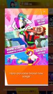 Just Dance Now release notification (along with Dharma (Fight Version) and John Wayne)