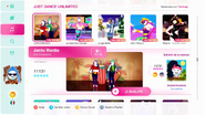 Jambo Mambo on the Just Dance 2020 menu