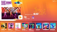 Sax on the Just Dance Now menu (2017, computer)