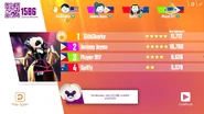 Just Dance Now scoring screen (2017 update)