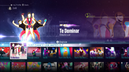 Te Dominar on the Just Dance 2016 menu