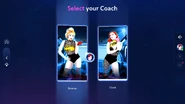 Just Dance 2023 Edition coach selection screen (outdated)