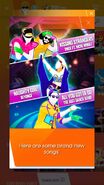 Just Dance Now release notification (along with All You Gotta Do (Is Just Dance) and Kissing Strangers)