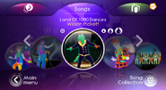 Land Of 1000 Dances on the Just Dance 3 menu (Wii/PS3)