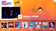 John Wayne (Extreme Version) on the Just Dance Now menu (2017 update, computer)