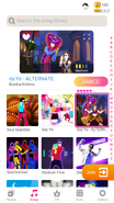 Soy Yo (Snake Version) on the Just Dance Now menu (phone)