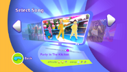 Party In The Kitchen on the Just Dance Kids 2014 menu