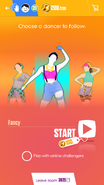 Just Dance Now coach selection screen (2017 update, phone)