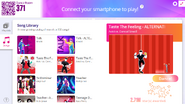 Taste The Feeling (Olympic Version) on the Just Dance Now menu (2020 update, computer)