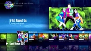 All About Us on the Just Dance 2017 menu (8th-gen)