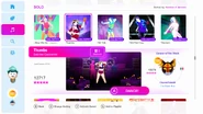 Thumbs on the Just Dance 2019 menu