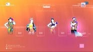 Just Dance 2018 coach selection screen (7th-gen)