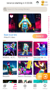 Rain Over Me on the Just Dance Now menu (2020 update, phone)