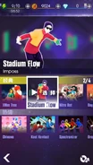 Stadium Flow on the 舞力全开：活力派 menu (phone)
