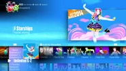 Starships on the Just Dance 2017 menu