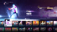 Youth on the Just Dance 2016 menu