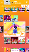 How Deep Is Your Love on the Just Dance Now menu (2017 update, phone)