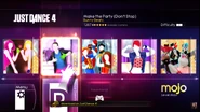 Make The Party (Don’t Stop) on the Just Dance 4 menu (Xbox 360)