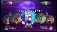 Touch Me Want Me on the Just Dance 3 menu (Wii)