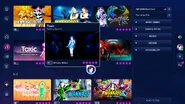 Toxic on the Just Dance 2023 Edition menu