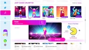 Fame on the Just Dance 2019 menu