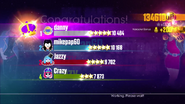 Just Dance 2016 scoring screen