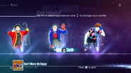 Just Dance 2016 coach selection screen