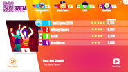 Just Dance Now scoring screen (2017 update)