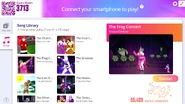 The Frog Concert on the Just Dance Now menu (2020 update, computer)