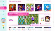 Spinning (Кружит) on the Just Dance 2020 menu (Just Dance Unlimited)