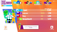 Just Dance Now scoring screen (2017 update)