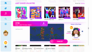 Jump en el menú de Just Dance 2019