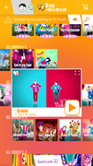 Groove on the Just Dance Now menu (2017 update, phone)